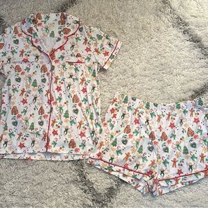 NWOT Roller Rabbit Limited Edition Christmas Pajama Set Large